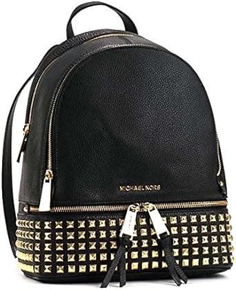 michael kors rhea zip md pyr stud backpack black|michael kors rhea zip.